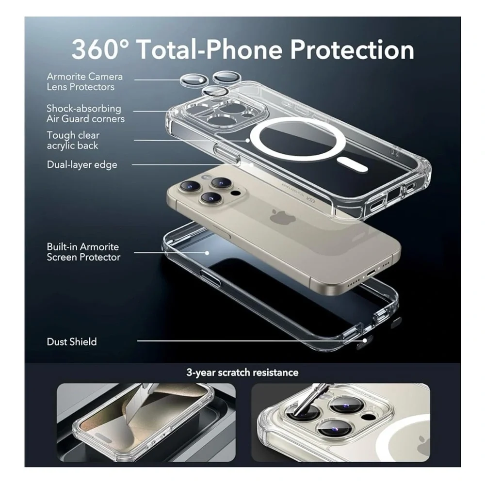 iPhone 15 Pro Max ESR Case MagSafe compatible - clear - Picture 3 of 7